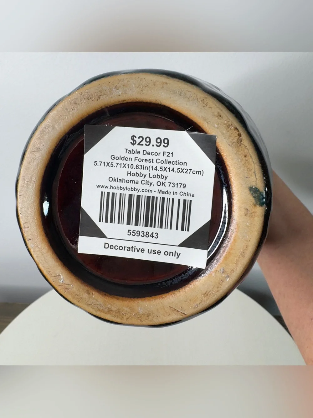 Hobby Lobby description brown